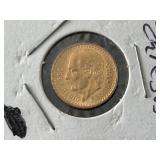 1945 Mexico Gold 2 1/2 Peso Coin 180,000 Minted
