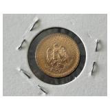 1945 Mexico Gold 2 1/2 Peso Coin 180,000 Minted