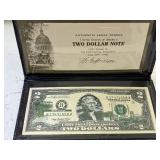 2003 A Green Seal $2 Dollar North Dakota Note