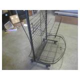 (BR2) Metal Shelf Display on Wheels...