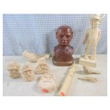 (CS) Assorted Hand Carved Wood Figu...