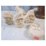 (CS) Assorted Hand Carved Wood Figu...