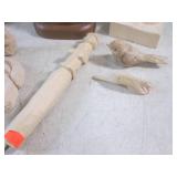 (CS) Assorted Hand Carved Wood Figu...
