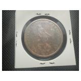 1837 Quebec Large Cent - LC912 Variety, Rarer No Period, Rarer Medal Alignment Variety