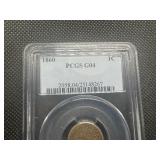 1860 Graded Indian Head Penny - PCGS G04