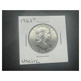 1962 D Uncirculated Franklin Half