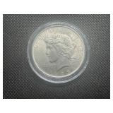 1923 AU++ Peace Dollar Nearly Unbroken Mint Luster, Very Light Wear