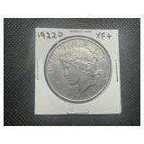 1922 D XF+ Peace Dollar