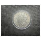 1921 S AU+ Morgan Dollar, Flashy and Frosty with Nearly Unbroken Mint Luster