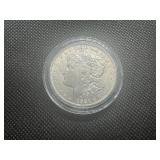 1921 S AU+ Morgan Dollar, Flashy and Frosty with Nearly Unbroken Mint Luster