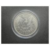 1921 S AU+ Morgan Dollar, Flashy and Frosty with Nearly Unbroken Mint Luster