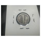 1931 D Semi key Date Mercury Dime, Circular Scratch on Cheek but Otherwise Great Authentic Character