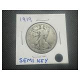 1919 Semi Key Walking Liberty Half