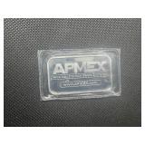 APMEX 1 oz .999 Fine Silver Bar. Original Sealed Sleeve