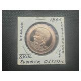 1964 USA XVII Summer Olympics Commemorative Medal. Schollander Wins Four Gold Medals for USA Swimming