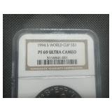 1994 S PF69 Ultra Cameo World Cup Dollar, NGC