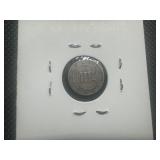 1852 G+/VG Silver 3 Cent Trime