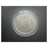 1921 Au+ Morgan Dollar - Details. Very light wear, cleaned.