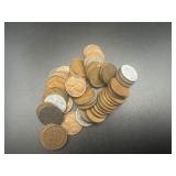 (58) Mixed Indian Head and Wheat Pennies