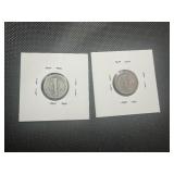 1918 S and 1928 Mercury Dimes