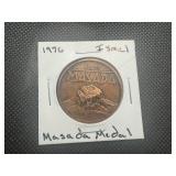 1976 Israeli Copper Masada Medallion. Great condition, scarce.