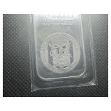 APMEX 1 oz .999 Fine Silver Bar. Original sealed sleeve.