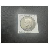 1977 S Gem Proof Clad IKE Dollar. Very near perfect, deep mirrors, pulled from set.