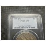 1878 CC Graded Morgan Dollar - PCGS G6