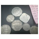 Full Set of Iraqi Coin Denominations. 10, 25, 50, 100, 250, 500 Fils + 1 DINAR