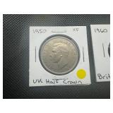 XF 1950 + SF Three Pence UK Coins