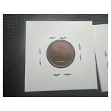 (2) AU/MS World Coins. 1936 MS Red San Marino 5 Centersimi and 1967 AU Mexican Diez Centavos.