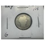 1904 S Key Date Barber Dime. (Refer to description for details.)