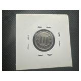 1869 Better Date VF 3 Cent Nickel-Cleaned