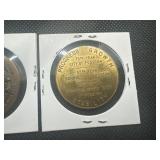 (2) Older Even Tokens. Both in excellent condition. The 1958 Fosston Centennial is a tough find.