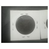 (2) 19th Century Spanish Coins. 1870 Cinco and 1979 Diez Centimos