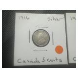 (2) Silver Canadian Nickels. Both lightly circulated with partial mint luster. Uncleaned and problem free.
