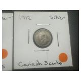 (2) Silver Canadian Nickels. Both lightly circulated with partial mint luster. Uncleaned and problem free.