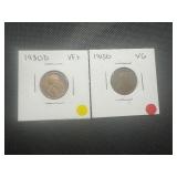 1915D and 1930D Lincoln Cents
