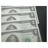 Four Sequential $2 Bills