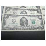 10 Sequential $2 Bills