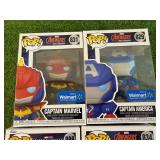 Funko POP Captain Marvel, Captain America, & Thor