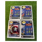 Funko POP Captain Marvel, Captain America, & Thor