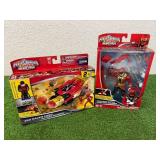 Power Rangers Super Megaforce Zep Racer Zord and Red Ranger & Armored Super Mega Red Ranger