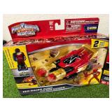 Power Rangers Super Megaforce Zep Racer Zord and Red Ranger & Armored Super Mega Red Ranger