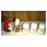 3 Ceramic Holiday, Enesco Holiday and Unique Cone Thimbles