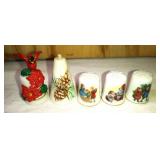 3 Ceramic Holiday, Enesco Holiday and Unique Cone Thimbles