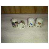 2 Westbury Bird and 2 Ceramic Hen Thimbles