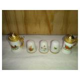2 Enesco Sleigh and 2 Holiday Thimbles
