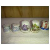 5 Home and Patriot Ceramic Thimbles
