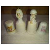 2 Precious Moments, 1 Enesco "Love Covers All" and 1 Enesco "The Lord Bless You and Keep You" Thimbles